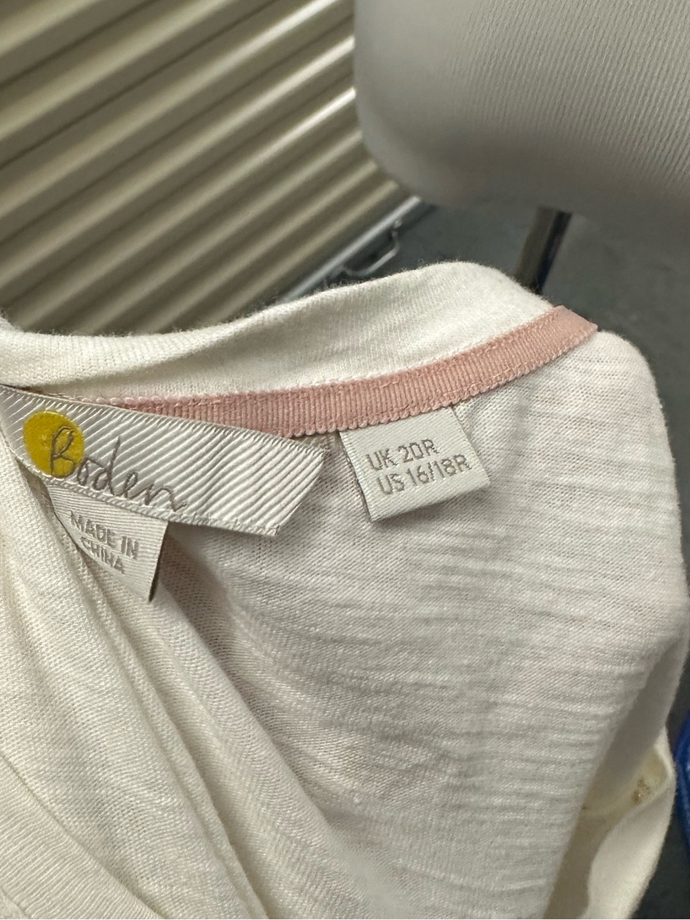 Boden Cream Midi Dress with Gold Foil Accents - Picture 6 of 6